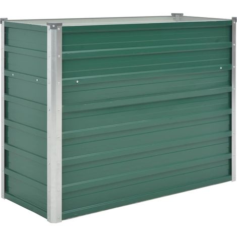 Garden Raised Bed Galvanised Steel 100x40x77 cm Green vidaXL