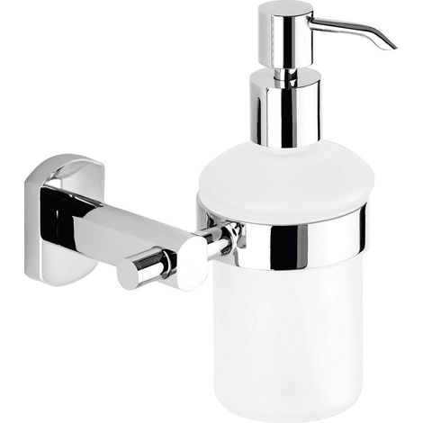 Dosasapone con erogatore in metallo da muro in acciaio inox e Cromall EP81 Gedy serie EDERA PLUS Cromato (1/3)