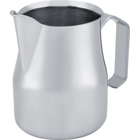 Carafe à café en acier inoxydable avec mousseur à lait, style latte art (350 ml)