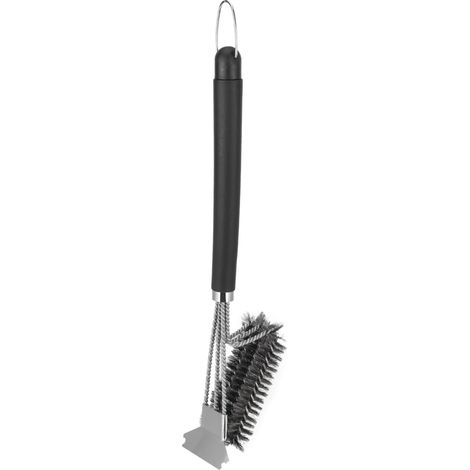 Brosse à barbecue en acier inoxydable, à une tête, brosse de nettoyage pour barbecue, grattoir, accessoires de cuisine (1/2)
