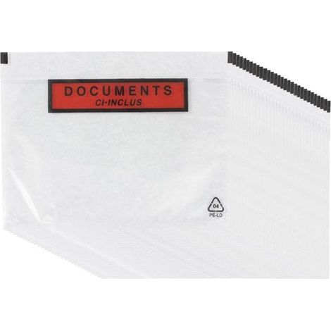 60 pochettes d'expédition autocollantes A5 transparentes