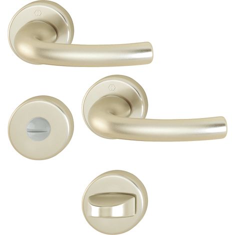HOPPE® Drückergarnitur mit Rosetten Tôkyô 1710/42KV/42KVS, Aluminium, 2805654