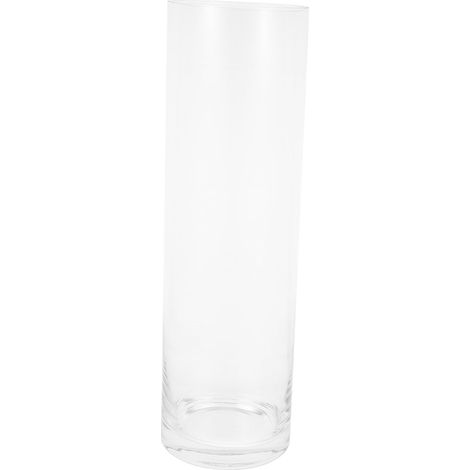 Vase Cylindrique Verre Vase à Fleurs Transparent pour Maison Bureau Décoratif pour Plantes (1/5)