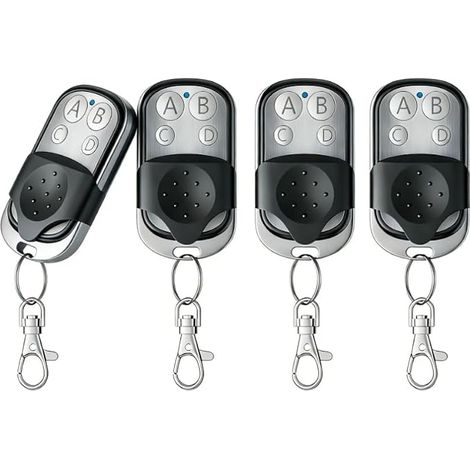 Telecomando universale per porta da garage, set da 4 pezzi, telecomando a 433 MHz, apriporta per garage con 4 pulsanti per porte da garage, porte scorrevoli, cancelli e interruttori della luce. (1/5)