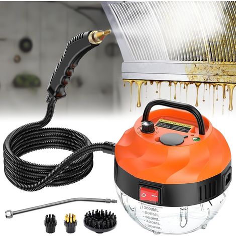 Nettoyeur Vapeur à haute température, BRILLSTEN, 3800W 6 vitesses, chauffe ultra rapide 15 sec, réservoir 1l, 3,0 bars de pression, pour cuisine, salle de bain, carrelage et voiture (1/5)