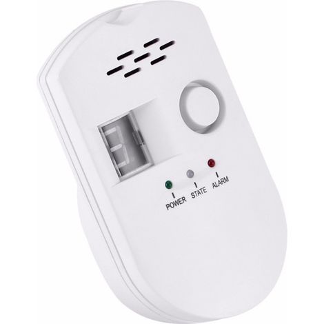 Gaswarngeräte - Erdgaswarngerät: Multigaswarngerät mit Steckdose für Erdgas und Flüssiggas, für Kohlenmonoxid, Erdgas & Flüssiggas (Gassensor)