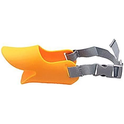 Masque bec de canard - ACCESSOIRES POUR ANIMAUX - Silicone - Orange - Résistant aux morsures - Taille S (1/4)