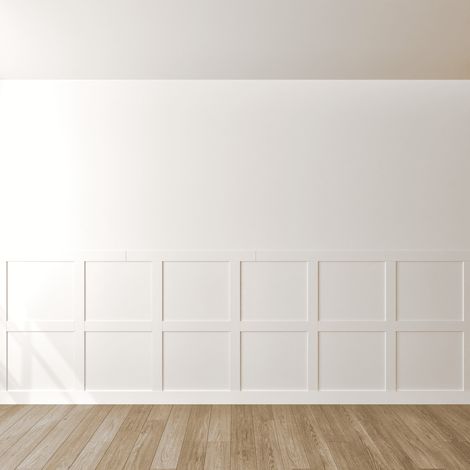 Kit de soubassement Vienne 4 x 4 moulures plates MDF 100 x 8cm décoration intérieure (1/5)