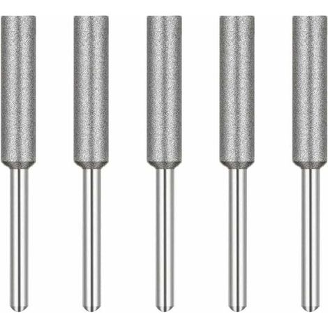 Afilador de motosierra de diamante, cabezales de molienda de 4 mm, piedra, 5 piezas - KZQ