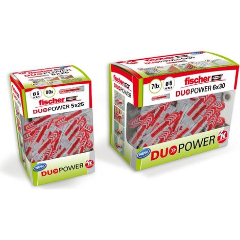 Duopower-Dübel Ø5x25mm DIY 80 Stück