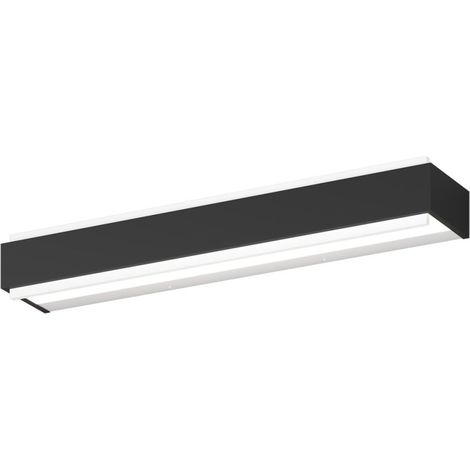Applique moderno top light bios 1213 55 dm led switch 2640lm alluminio illuminazione modulo integrato, finitura metallo nero