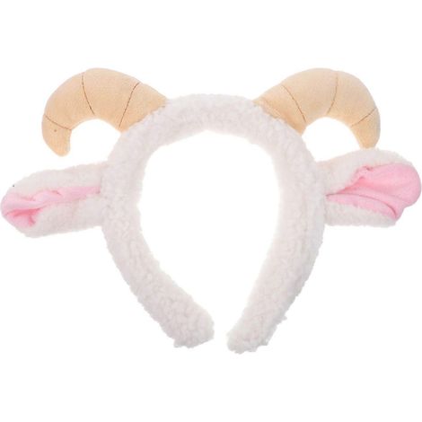 Serre-tête oreilles de chèvre, serre-tête oreilles et cornes d'animaux, coiffe mouton, coiffe cornes pour Halloween, Noël, cosplay (1/4)