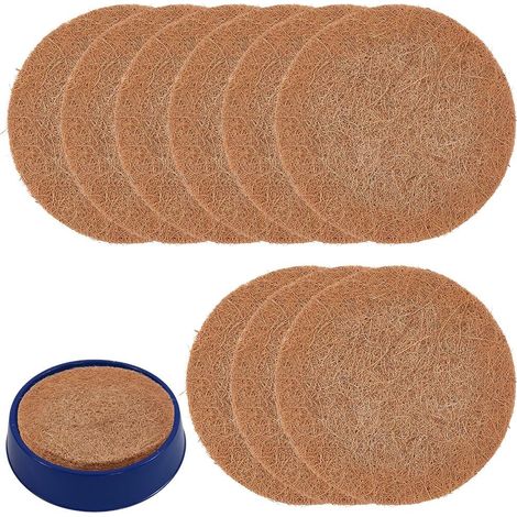 Tapis de Nidification Rond et Plat en Fibre de Coco Naturelle pour Pigeons Poussins et Perruches. Convient Également pour L'Éclosion de Ces Oiseaux 21.4cm (1/5)