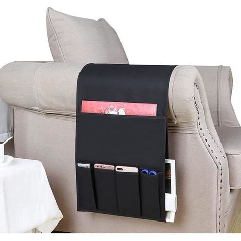 Wasserdichter und rutschfester Organizer für Sofa und Sessel mit 6 Taschen, Nachttisch-Organizer