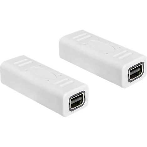 Adaptateur DisplayPort Delock 65450 [1x Mini port Display femelle - 1x Mini port Display femelle] blanc (1/2)