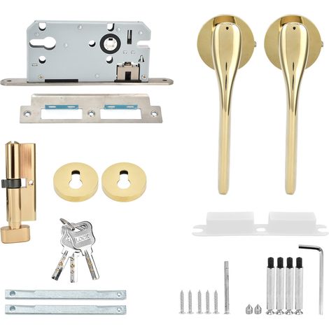 Mechanical Door Lock with Handle Set Modern Interior Bedroom Door Anti‑Theft Lock Kit