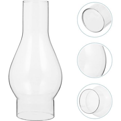 Transparenter Glaslampenschirm für Öllampe, Öllampen-Glaslampenschirm, Lampenschirm für Krosne-Lampe, austauschbares Zubehör (16,5 cm) (1/5)