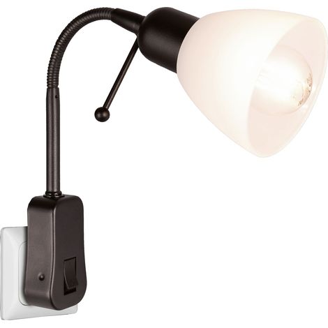 Lampe murale liseuse à prise LIGARA Trio E14 10W noire (1/4)