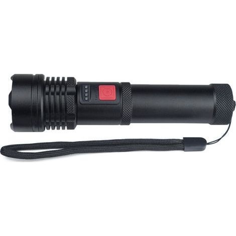 P50 strong light flashlight assembly battery usb charging rotating led flashlight (1/5)