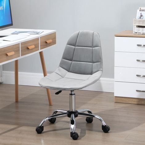 Fauteuil pivotant. Design ergonomique et réglable, sans accoudoirs. Gris. 59 x 59 x 81-91 cm (1/5)