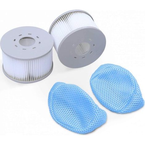 Set mit 2 Filtern + 2 Netzen für aufblasbare Whirlpools MSPA V2 – Ø 108 cm – Filterkartuschen + Schutz – Modell 2020 (1/5)
