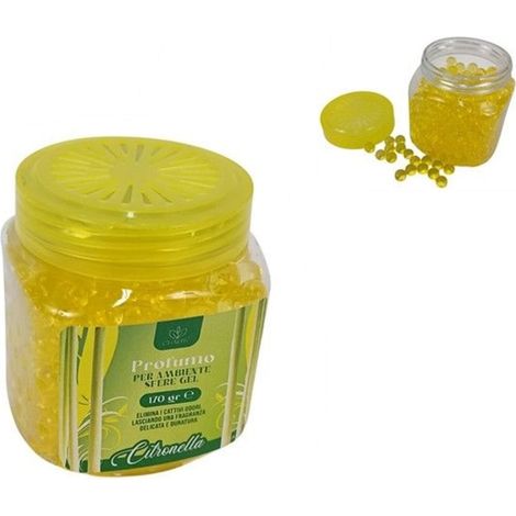 TrAdE Shop Traesio - Set 24 Pz Deodorante Profumatore Per Ambiente Sfere Gel Alla Citronella Da 170gr 698167a - (1/2)
