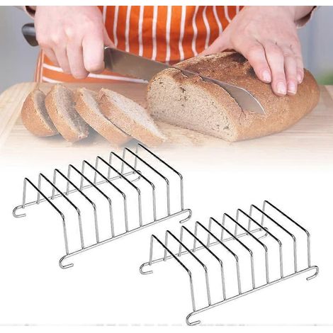 Ensemble de 2 étagères à pain en acier inoxydable pour une utilisation domestique et l'organisation de la cuisine.-AquaForge (1/5)
