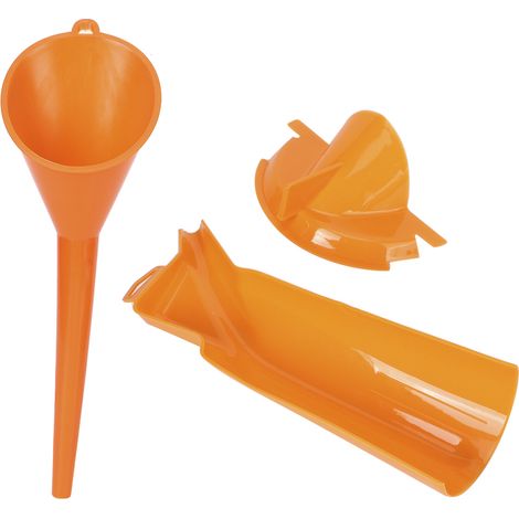 Entonnoir à huile sans goutte pour moto, kit pratique avec filtre, accessoire orange (1/4)