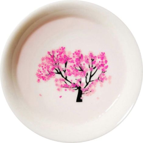 Coupe à saké magique Sakura : changement de couleur selon l'eau chaude ou froide - voir Fleurs de cerisier pêche (1/5)