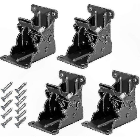 Verstellbare Klapptischstütze, 4er-Set für Bettbeine, 0-90 Grad Verriegelungsmechanismus (1/5)