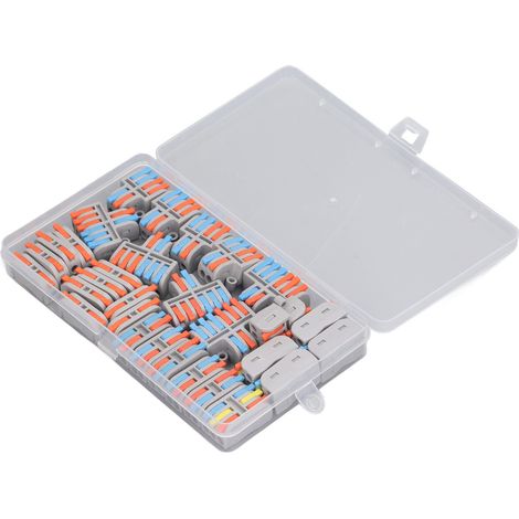 Connecteur de fils à levier 30 pièces, 5 types, pour conducteurs 28-12 AWG, épissure rapide sans soudure. (1/5)
