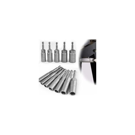 12-teiliges magnetisches Schraubendreher-Steckschlüssel-Set 6-19 mm Schlagschrauber-Steckschlüssel aus Chrom-Vanadium-Legierungsstahl mit magnetischem Sechskantadapter für elektrische Schraubendreher