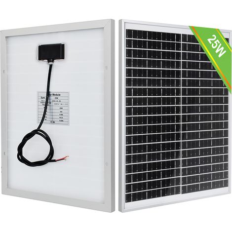 ECO-WORTHY 25W 18V Mono PV Solar Panels 10W Solar Panel for Car RV Home Battery Charging