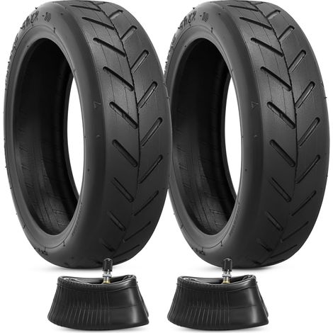 2Pcs 8,5x2,0 pneus trottinette électrique pouces et chambres à air renforcées 50/75-6.1 avec valve droite TR4A, compatibles avec pneus et chambres à air 8 1/2x2, 8,5x2,0 pour Gotrax Gxl V2/Xiaomi M365 (1/5)