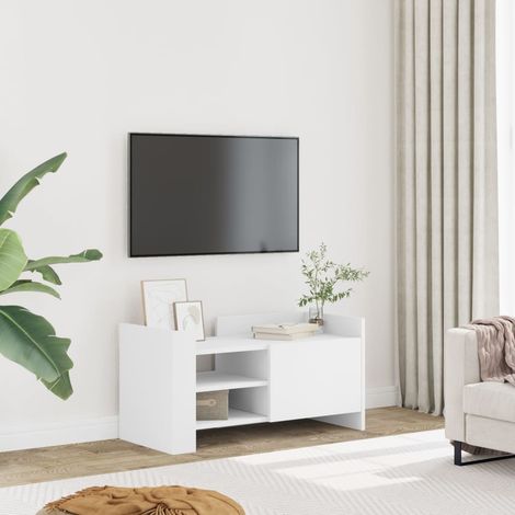 vidaXL Mobile Porta TV Bianco 80x35x40 cm in Legno Multistrato