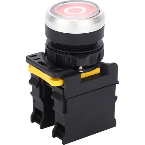 Interrupteur étanche ABS auto-rétablissement bouton rouge 220V AC (1/5)