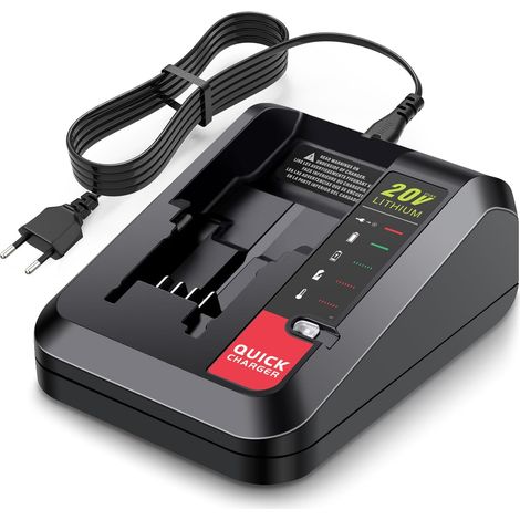 Chargeur de Batterie Li-ION 2 A Compatible avec Les Batteries au Lithium, Chargeur Rapide 18V utilisable pour LBXR20, LBXR20-OPE, LB20, LBX20, LBX4020, LB2X4020, (1/5)