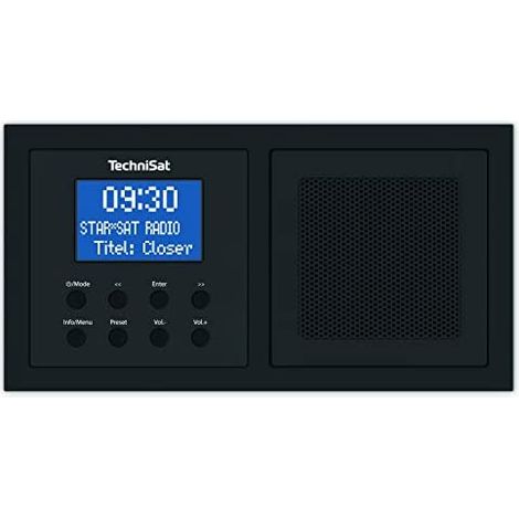 TechniSat DIGITRADIO UP 1 Radio prise de courant DAB+, FM Bluetooth fonction réveil, avec caisson d'enceinte noir (1/5)