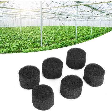 Zylindrisch - Hydroponischer Anzuchtschaum - 100 Stück - Polyester - Schwarz - 45 x 30 mm - Für Obst und Gemüse