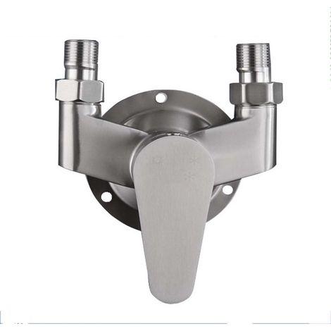 Mitigeur de douche à levier unique chauffe-eau solaire mitigeur de douche en acier inoxydable pour eau chaude et froide (1/4)