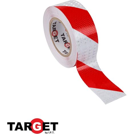 -CAHERSA- CINTA REFLECTANTE ROJA/BLANCA 33MX100MM TARGET (1/2)