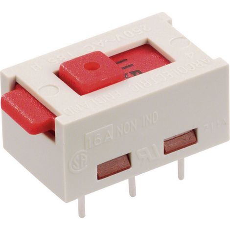Arcolectric (Bulgin Ltd.) X22205CAAF X22205CAAF Schiebeschalter 250 V/AC 6 A 2 x Ein/Ein 1 St.