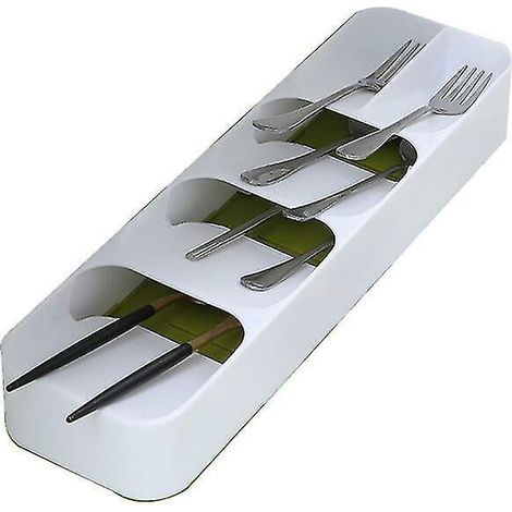 Boîte de rangement hot spoon de tiroir de couverts avec compartiment de plateau (1/5)