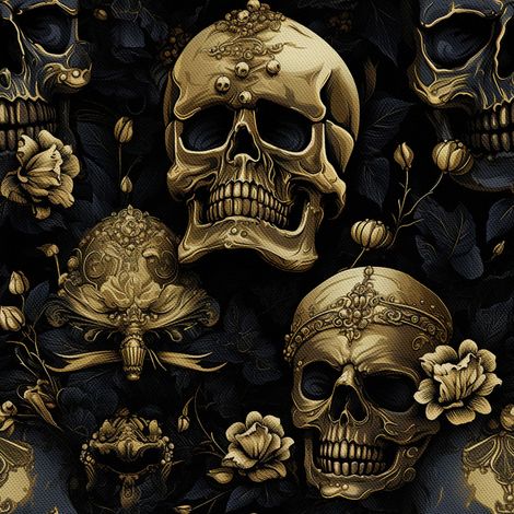 Tela Oxford decorativa para exteriores - Motivo de calavera I DX4548 (1/5)