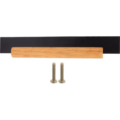Poignée de Porte Noire Style Nordique Moderne en Pin pour Armoire Tiroir (1/5)