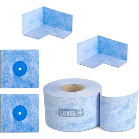 LEVEL+ Bandset Dusche Balkon Dichtband Dichtbahn Duschelement Ecken Profi Set B5 (1/5)
