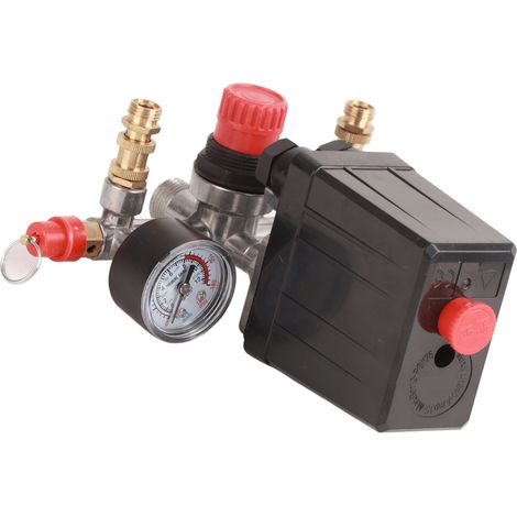 Ensemble de pressostat automatique pour compresseur d'air monotrou 90120 psi 220 V (1/5)