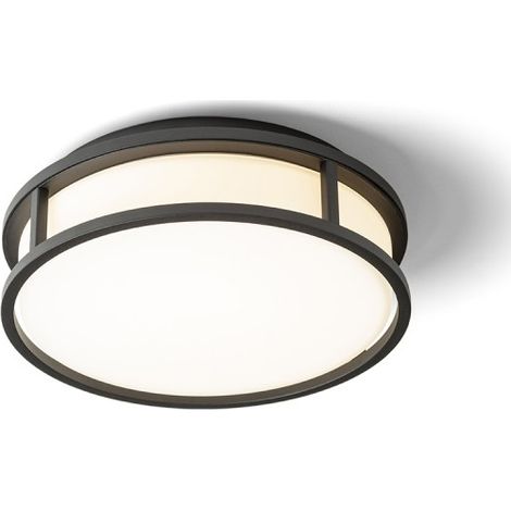 Plafoniera GRANDE LED 25 da soffitto vetro opalino/cromo 230V LED 12W IP44 3000K