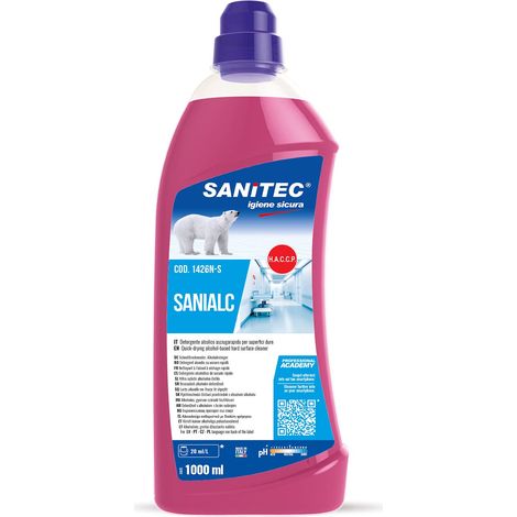 Sanitec Sanialc, Detergente Concentrato Multi Superficie, 1000 ml