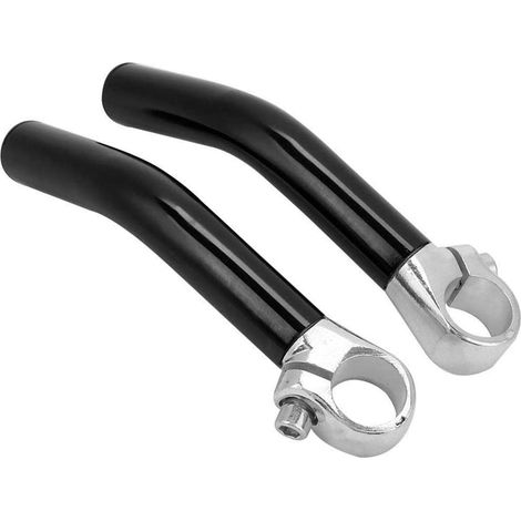 Manubrio ergonomico in alluminio in due pezzi per mountain bike - Accessori per bicicletta - Manubrio di ricambio antiscivolo per mountain bike (nero) (1/5)